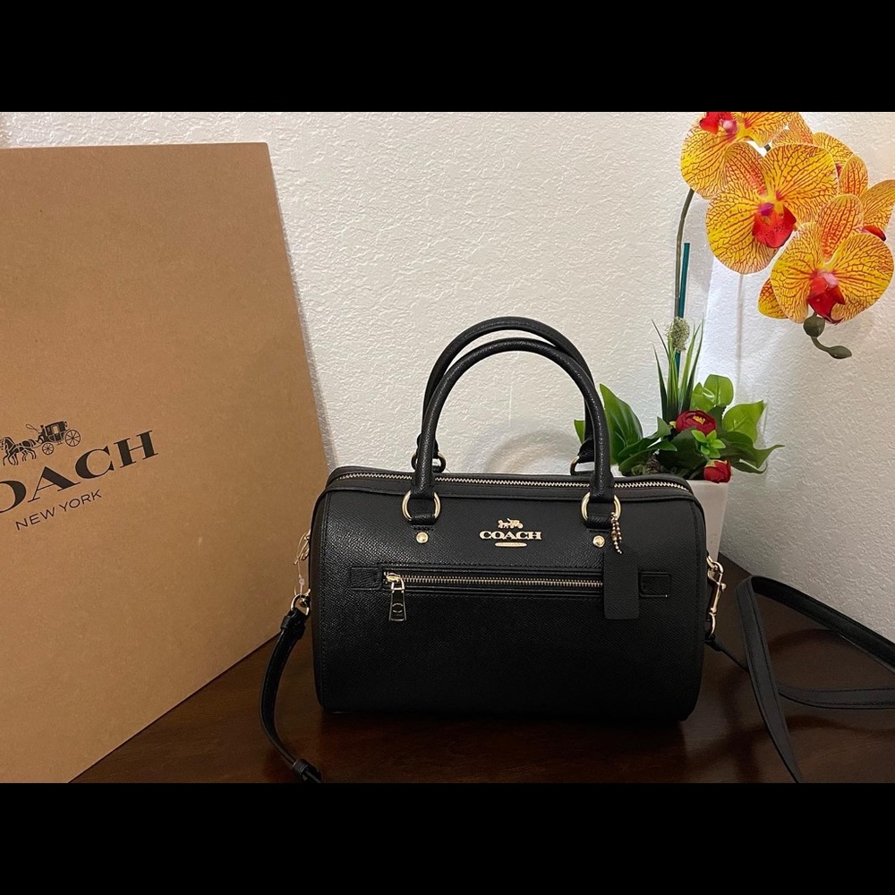 Coach Rowan Satchel Bag for Women - Black